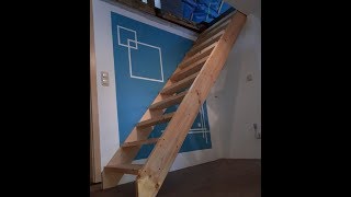 Lowcost Holztreppe aus Schalungsbretter selbstgebaut unter 100€ [upl. by Ioab]