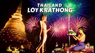 LOY KRATHONG or FESTIVAL of LIGHTS in SUKHOTHAI  ลอยกระทง  Thailand Travel Vlog [upl. by Leihcey908]