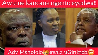 Advocate Mshololo uvale UGininda kabuhlungu kabi ecasulwa ukuthi uphinda into eyodwa kusukela ku2016 [upl. by Kehr]