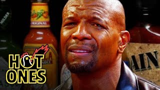 Terry Crews Hallucinates While Eating Spicy Wings  Hot Ones [upl. by Ahsaele634]