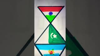 Triangle shaped flag jaihind flag shorts viral art indianarmy independenceday drawing [upl. by Vivi412]