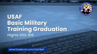 USAF Basic Military Training Graduation Ceremony Flights 503519  August 8 2024 [upl. by Ahseat]