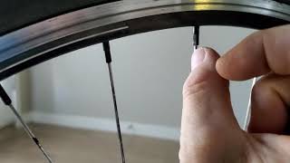 Bicycle Wheel Dish Adjustment Without Dish Stick True a Bike Wheel [upl. by Acired]