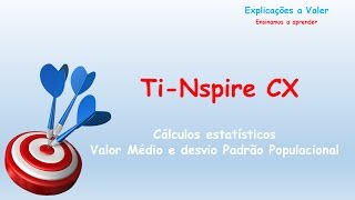 Tinspire Cx  Cálculos Estatísticos  Valor Médio e Desvio Padrão [upl. by Tiras]