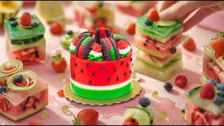 Amazing Miniature Cake  8 Minute Making Miniature Watermelon Cakes  Cocomelon Cakes [upl. by Asin]