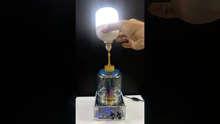 Tesla coil  glass  gold hammer  lamp shorts experiment [upl. by Blanch957]