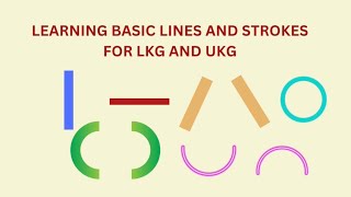 Basic Standing line  Sleeping line  right slanting line  left slanting line and curves for kids [upl. by Nimoynib654]