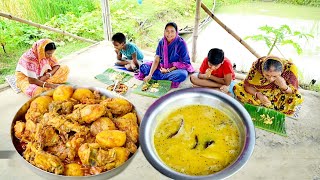 আজ দারুন একটা চিকেন কষা রান্না করে দুপুরে ভাত খেলাম সাথে চালতার ডাল  chicken curry recipe [upl. by Ipoillak314]