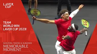 Team Worlds TitleWinning Moment  Laver Cup 2023 [upl. by Shutz514]