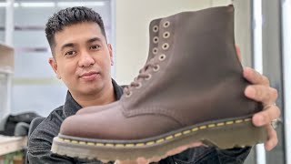 UNBOXING MY 1460 PASCAL WAXED FULL GRAIN LEATHER LACE UP BOOTS DR MARTENS [upl. by Massimo648]