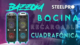 Bocina amplificada cuadrafónica  Sonido 360°  Bazzoka By Steelpro [upl. by Jimmie]