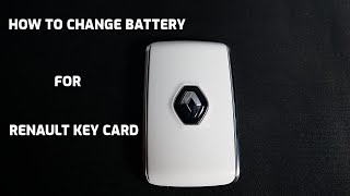 How to change battery Renault key card for Clio Megane 4TalismanKadjaretc [upl. by Nella]