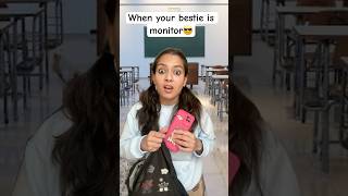 When your bestie is monitor😎 comedy relateable funny cutemonitor class trending viralvideo [upl. by Ayotna]