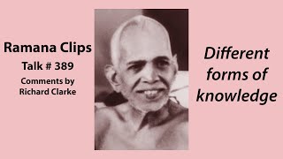 Different forms of knowledge  Ramana Clips Talk  389 [upl. by Aisyle935]