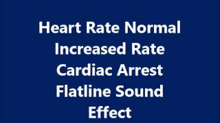 Heart Rate Normal Cardiac Arrest Sound Effect [upl. by Hrutkay]