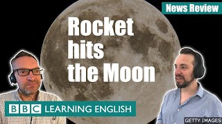 Rocket hits the Moon BBC News Review [upl. by Larimer372]