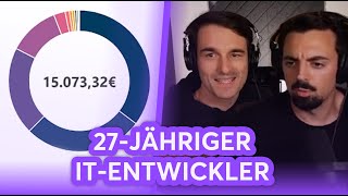 27Jähriger ITEntwickler mit 1600€ monatl Sparrate  Finanzfluss Stream Highlights [upl. by Airdnahs26]