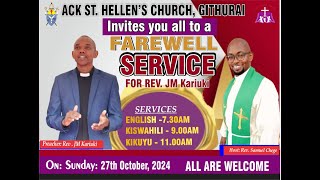 KISWAHILI SERVICE 27th OCT [upl. by Je]