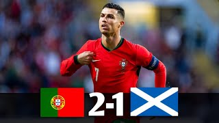 CRISTIANO SALVA a PORTUGAL vs ESCOCIA 21  Nations League 2024 [upl. by Huntington]