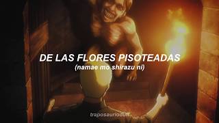 Shingeki no Kyojin 『Guren no Yumiya』 OP 1  sub español  lyrics  letra [upl. by Scheld]