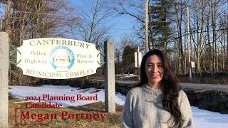 Megan Portnoy  2024 Canterbury Planning Board Candidate [upl. by Alyel]