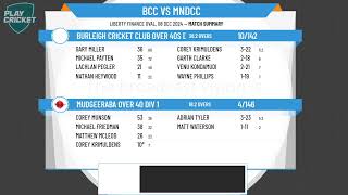 Burleigh Cricket Club Over 40s Div 1 v Mudgeeraba Over 40 Div 1 [upl. by Yemaj]