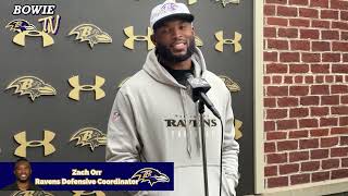 Hear from Ravens DC Zach Orr  Baltimore Ravens Practice November 14 2024 [upl. by Airotcivairam]