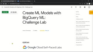 Create ML Models with BigQuery ML Challenge Lab  GSP341  Solution [upl. by Sandon]