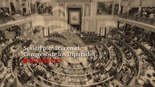 EN DIRECTO  Pleno en el Congreso de los Diputados [upl. by Ynaffet]