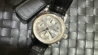 Montblanc Meisterstuck Star Chronograph Daydate 4810 Automatic Silver Dial 38mm [upl. by Solly182]