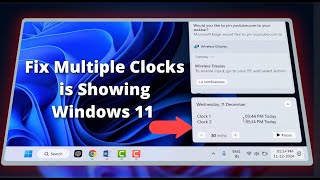 How to Remove Multiple Clocks from Windows 11 Taskbar [upl. by Fabozzi]