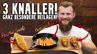 3 GEILE BEILAGEN vom Gasgrill  Grillbeilagen einfach schnell amp lecker  Rezepte [upl. by Sharpe567]