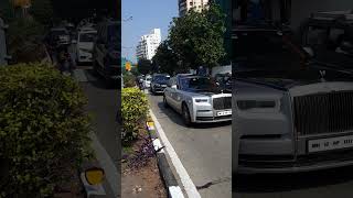 INDIAN BILLIONAIRE ADAR POONAWALLAS ENTRY IN ROLLS ROYCE PHANTOM VIII IN MUMBAI SHORTSINDIACARS [upl. by Ariday375]