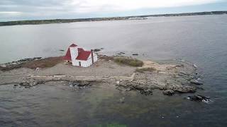 Clannad  Theme from Harrys Game Drone Flight Over Fort Foster Whale Back Lighthouse Maine [upl. by Eidnalem158]