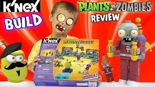 Plants vs Zombies Knex Chase builds Jetpack Zombie Attack Set w Laser Bean Fun Review [upl. by Meredith]