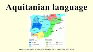 Aquitanian language [upl. by Ulises]