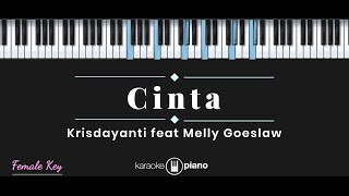 Cinta  Melly Goeslaw feat Krisdayanti KARAOKE PIANO  FEMALE KEY [upl. by Nara]