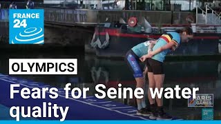 Olympics Fears for Seine water quality as second day of triathlon training cancelled • FRANCE 24 [upl. by Raines]