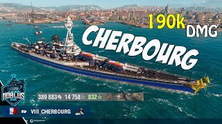 Croiseur Super Lourd Cherbourg  190k  World of Warships [upl. by Adnil]