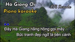 Hà Giang Ơi Piano Karaoke I LTS Karaoke [upl. by Adnawal274]