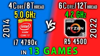 i7 4790k vs Ryzen 5 4500 Test in 13 Games or R5 4500 vs i7 4770k OC 5 GHz [upl. by Ajnat]