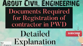 Documents Required for Registration of contractor in PWD [upl. by Dougie]