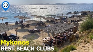 Mykonos Best Beach Clubs  SantoriniDavecom [upl. by Anilev]