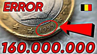 RARE EXPENSIVE EURO COIN 160000000  1 Euro coin 1999 Belgium [upl. by Jobye]