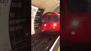 London Underground Bakerloo line train arriving at embankment station [upl. by Akinihs]