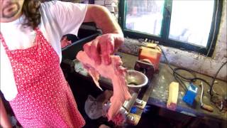 Grinding Beef Hearts and Chicken Backs with PORKERT 32 Meat Grinder [upl. by Letizia]