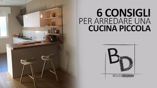 6 Consigli per Arredare CUCINA PICCOLA  Belula Design [upl. by Negem490]