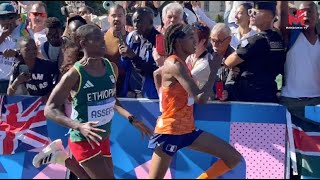 JO Paris 2024 marathon  la Néerlandaise Sifan Hassan médaillée dor établie un record olympique [upl. by Dadinirt701]