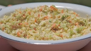 My Favorite Easy Creamy Coleslaw Recipe [upl. by Enialehs]