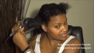 Natural Hair  Blow Out On Curly Natural Hair [upl. by Agna809]